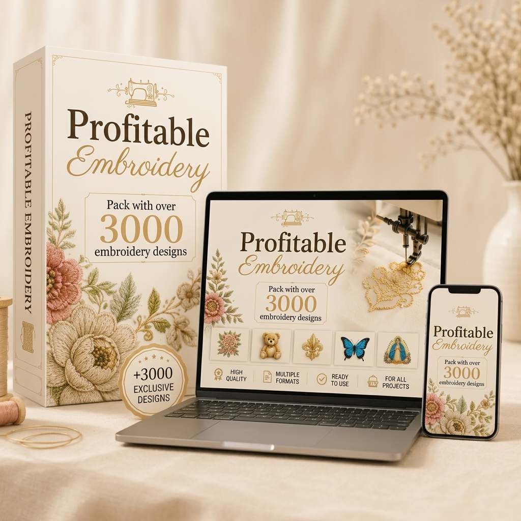 Profitable Embroidery Bundle Mockup