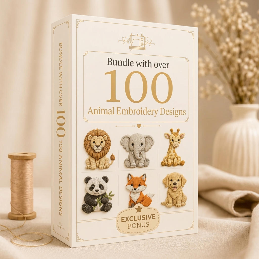 Bonus 3: 100 Animal Embroidery Designs