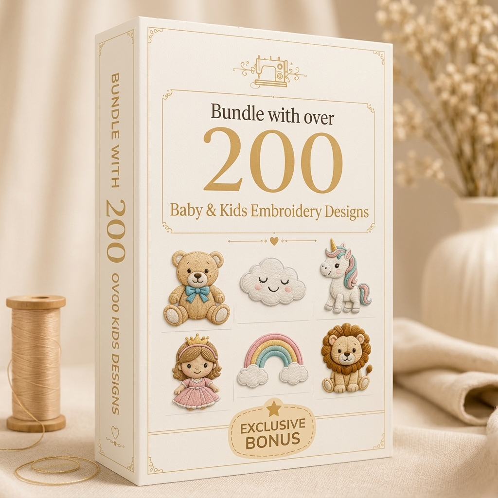 Bonus 4: 200 Baby & Kids Embroidery Designs